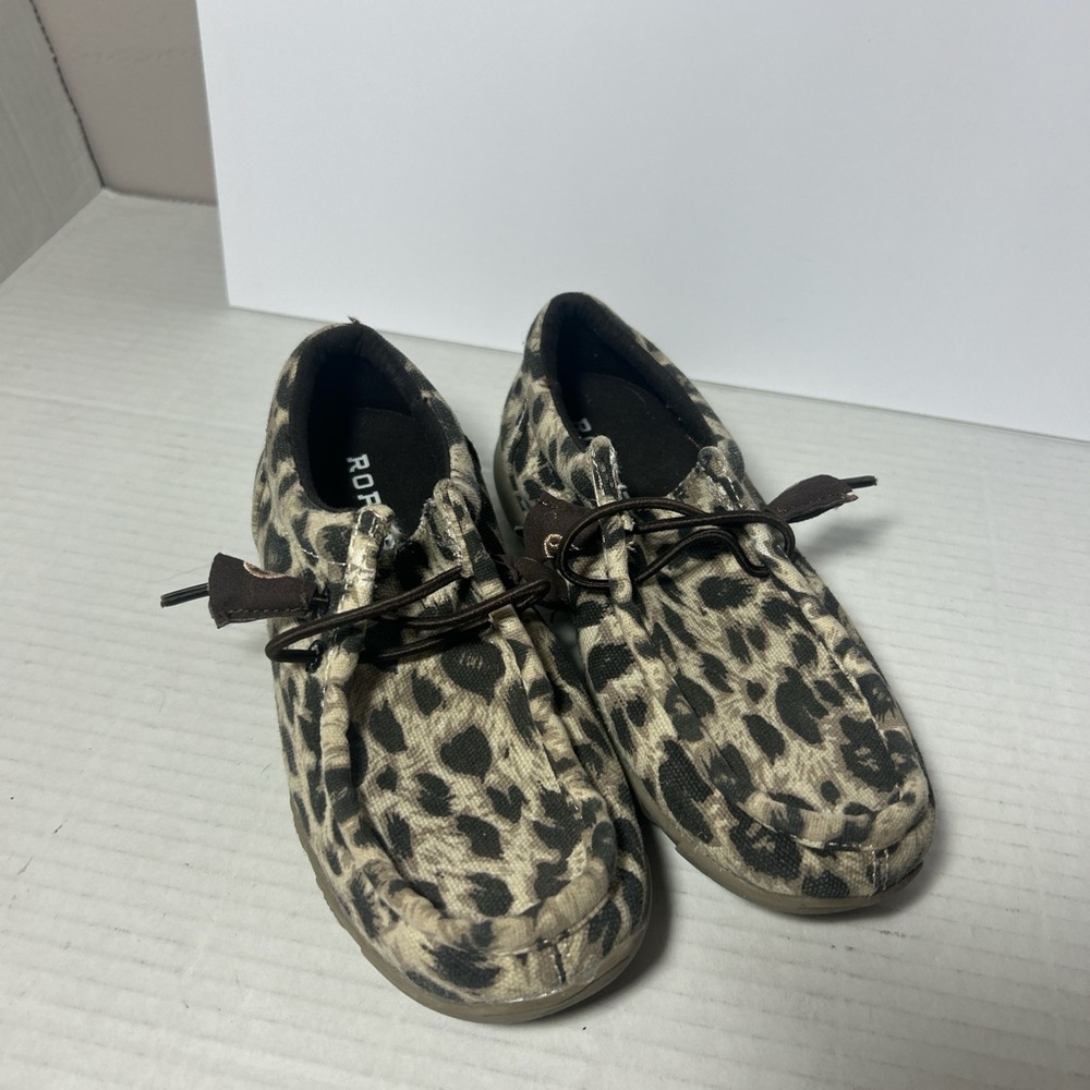 Roper Girls leopard print casual western shoe Excellent condition